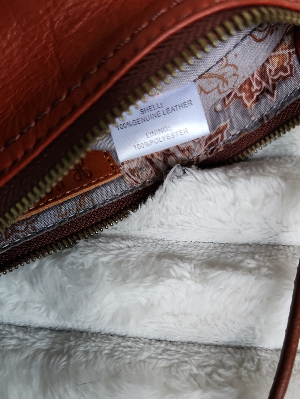 Rust Orange Leather Wristlet/ Clutch/Shoulder Bag - Picture 11 of 15